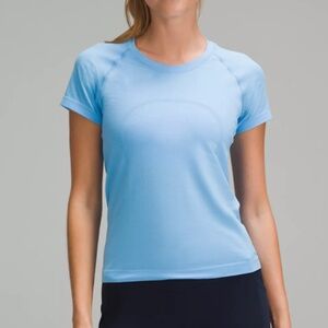 Swiftly Tech Short Sleeve Shirt 2.0 *Race Length (Aero Blue)